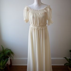 xl  boho style cream baltic born maxi dress